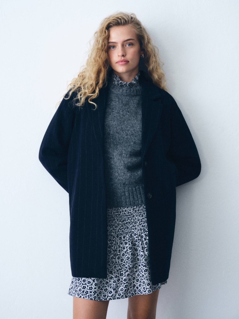 Mango Striped Coat